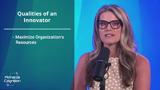 a woman giving an explanation with a video giving a presentation