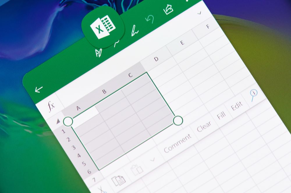 Close-up view of a spreadsheet interface, representing tools for effective data analysis service.